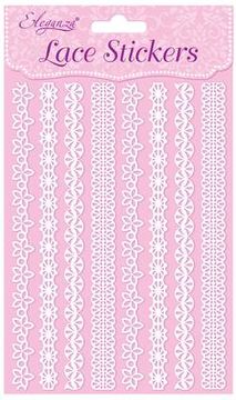 Eleganza Lace Stickers Pattern Selection C White No.01 - Craft